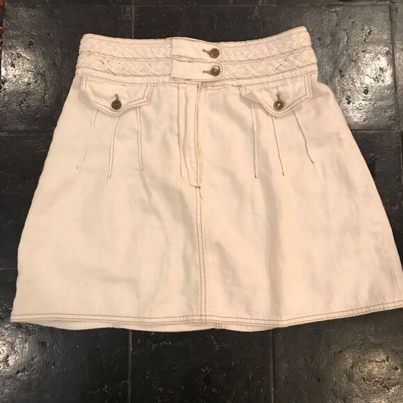 Free People Braided Baby Mini Skirt in White - Picture 4 of 8